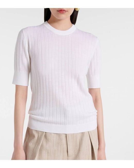 Bottega Veneta White Pullover Aus Wolle