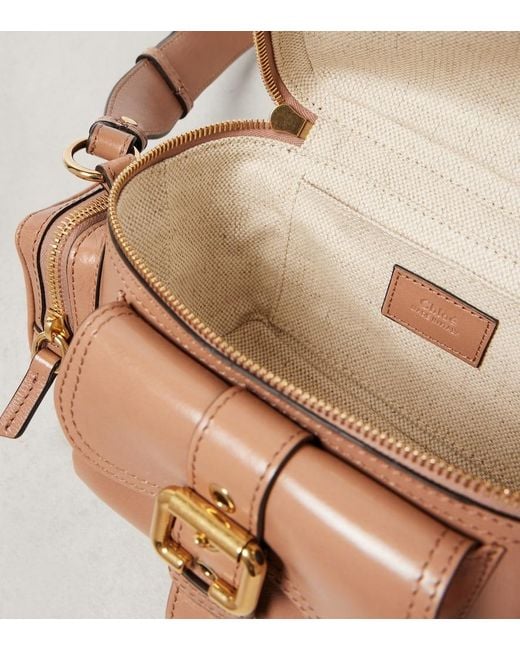 Chloé Brown Camera Small Leather Crossbody Bag