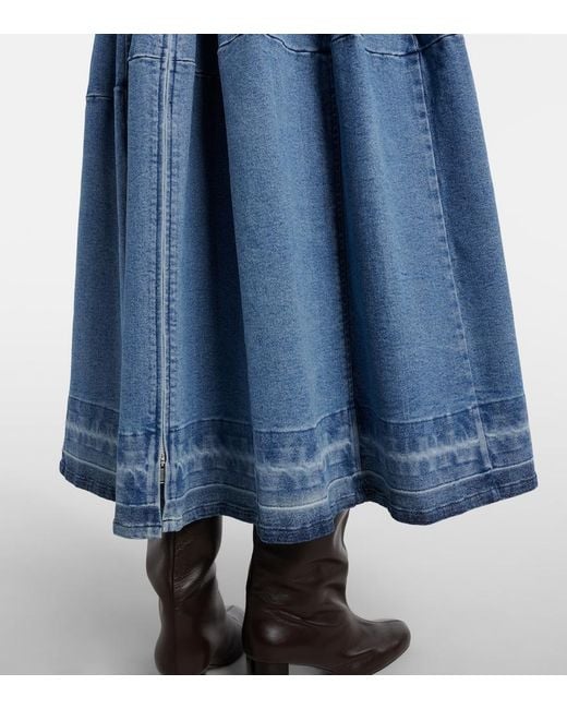 Jonathan Simkhai Blue Bowen Denim Maxi Dress