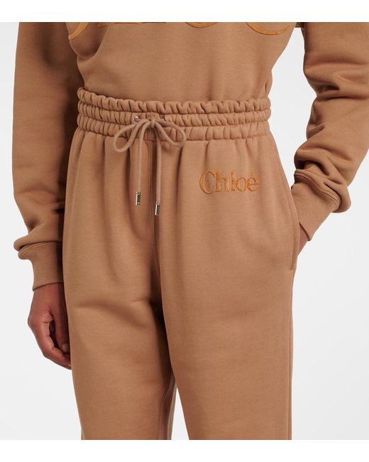 Chloé Natural Cotton Fleece Sweatpants