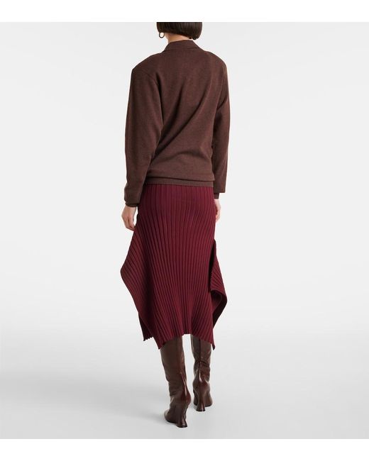 Stella McCartney Brown Cashmere And Wool Polo Sweater
