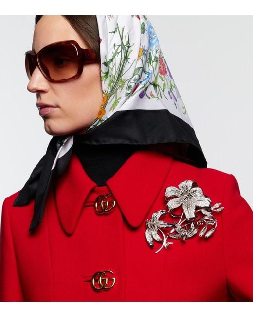 Gucci Brown Script Square Sunglasses