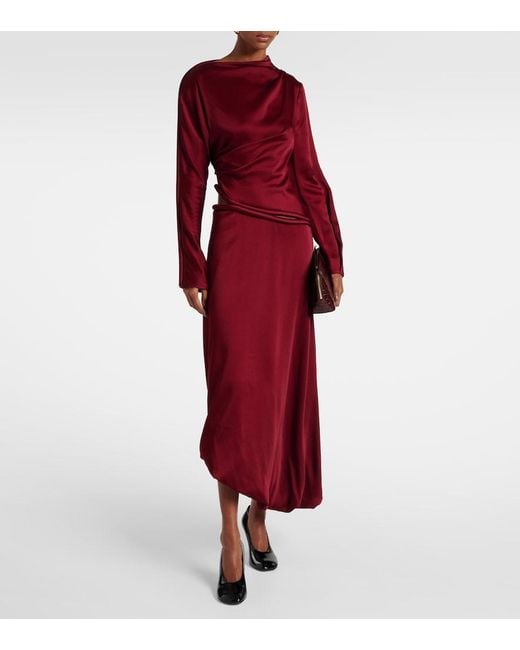 Victoria Beckham Red Midi Dress