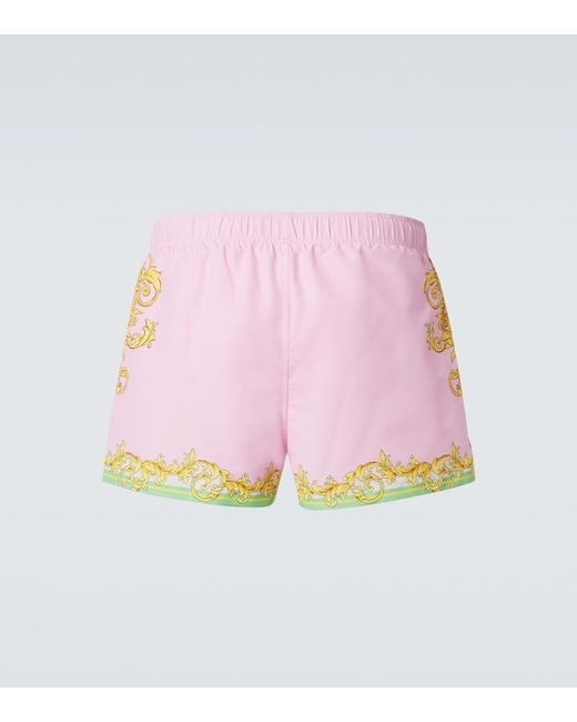 Banador Estampado Versace de hombre de color Pink