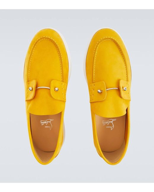 Christian Louboutin Slip-Ons Chambeliboat Aus Leder in Yellow für Herren