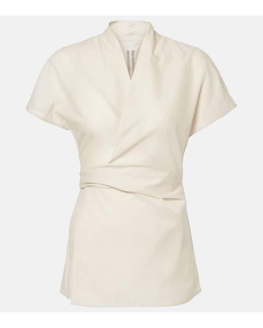 Top Envolvente Laura De Algodon Rick Owens de color Natural