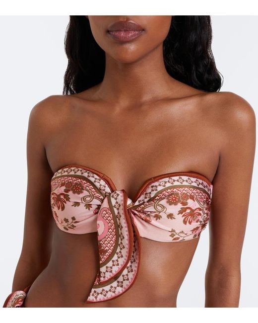 Bikini Aster Estampado Zimmermann de color White