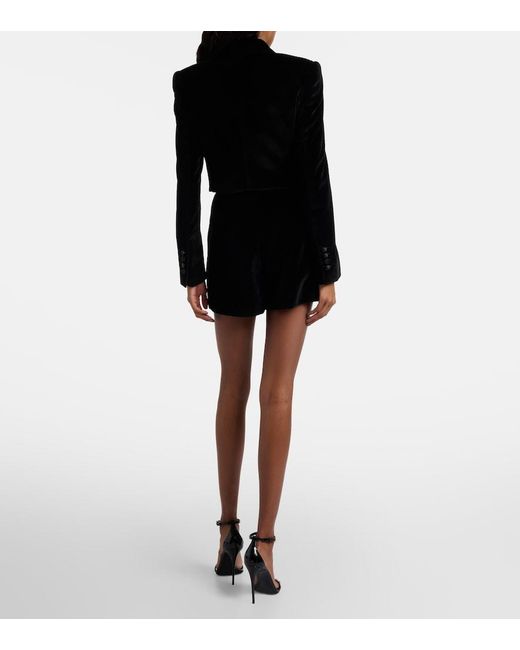 Dolce & Gabbana Black Cotton And Silk-Blend Shorts