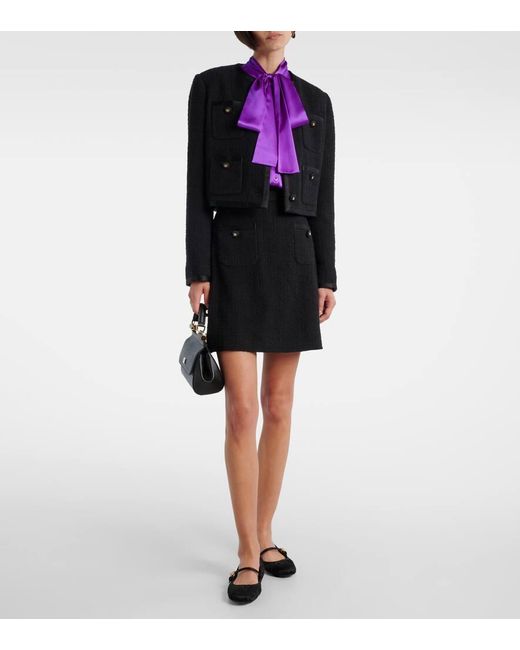 Dolce & Gabbana Black Minirock Aus Einem Baumwollgemisch