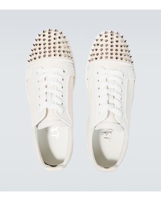 Sneakers Louis Junior Spikes di Christian Louboutin in White da Uomo