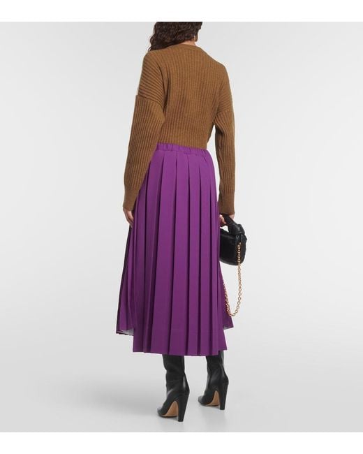 Jupe Midi Plan C en coloris Purple