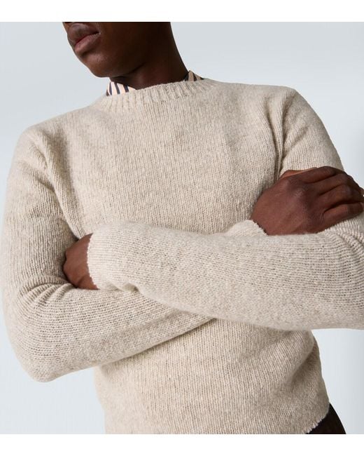 Pullover di Auralee in Natural da Uomo