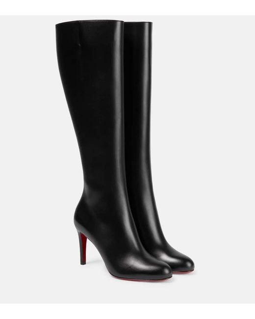 Christian Louboutin Black Stiefel Pumppie Botta Aus Leder