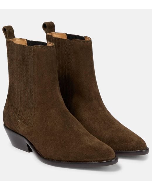 Isabel Marant Brown Delena Suede Ankle Boots
