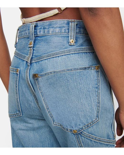 Re/done Blue Super High Workwear Jeans