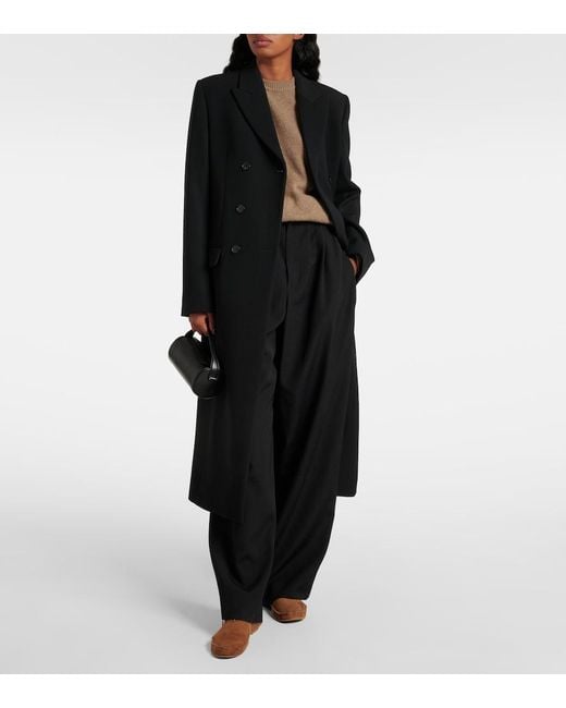 The Row Brown Tyler Shearling-Lined Suede Moccasins