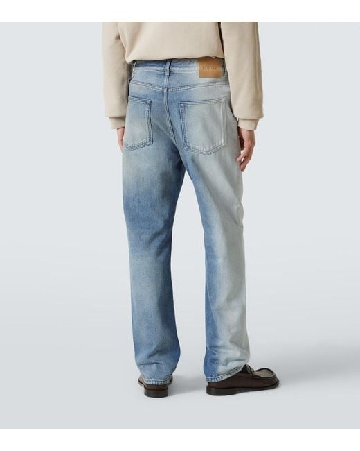 Loewe Blue Faded Straight Jeans for men