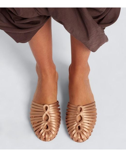 Aquazzura Pink Sweet Surrender Satin Mules