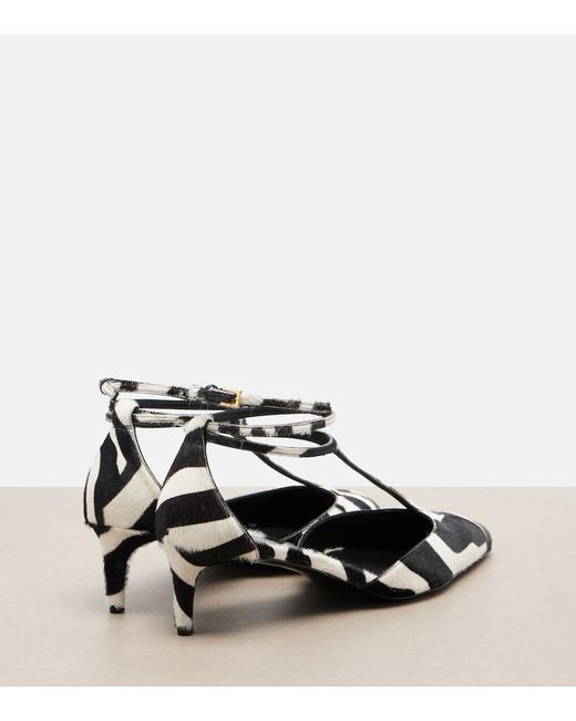 Khaite Black Mia Calf Hair Pumps