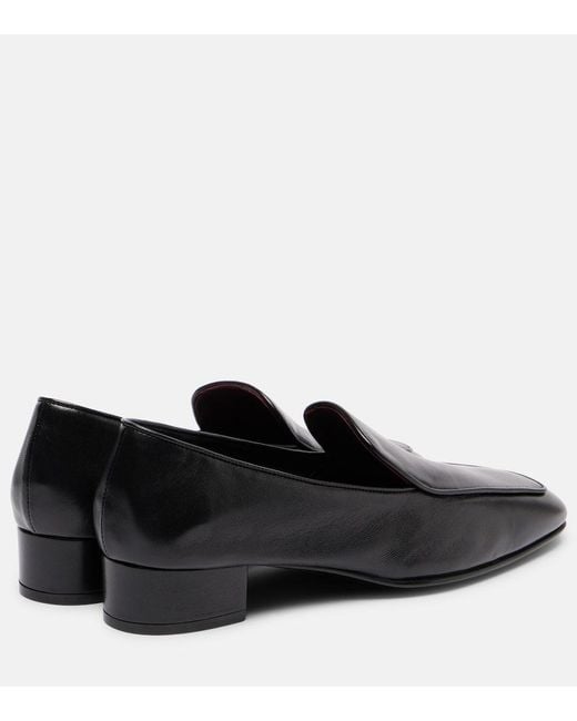 Herbert Levine Black Fair And Square Leather Loafers