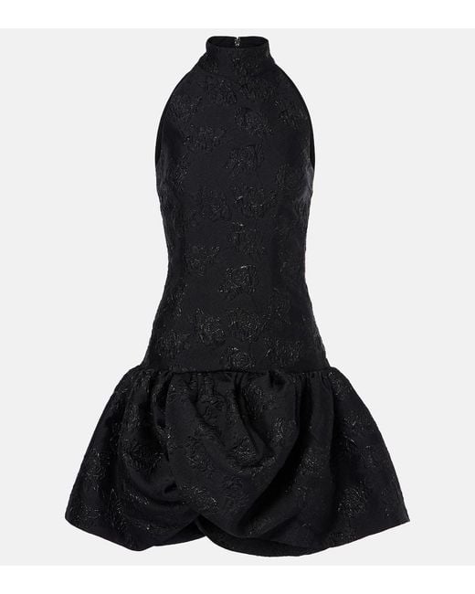 ROTATE BIRGER CHRISTENSEN Black Minikleid Aus Jacquard