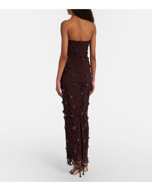 Jonathan Simkhai Purple Beaded Maxi Dress