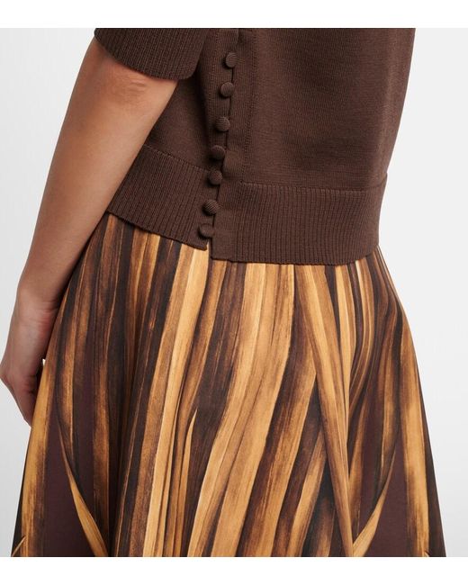 Oscar de la Renta Brown Virgin Wool Sweater