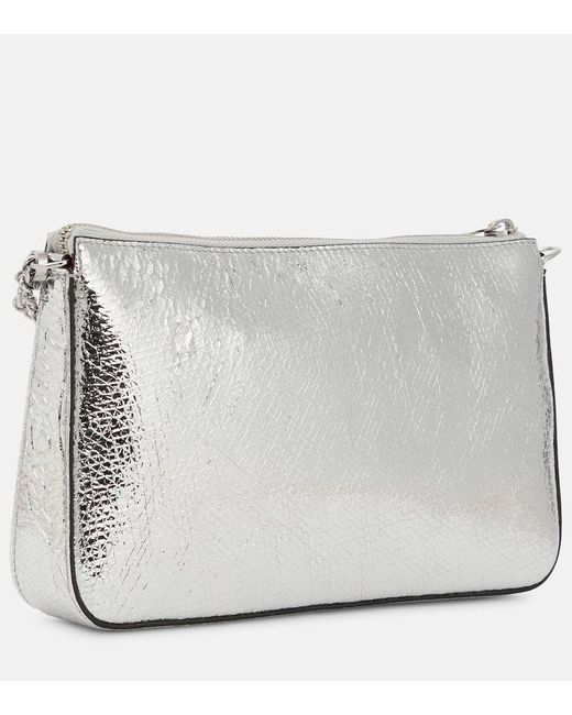 Christian Louboutin Clutch Loubila Aus Metallic-Leder