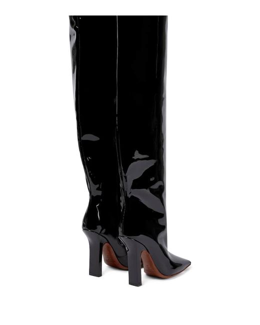 Vetements Boomerang Leather Over-the-knee Boots in Black | Lyst