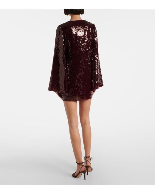 Oseree Red Marylin Sequined Kaftan