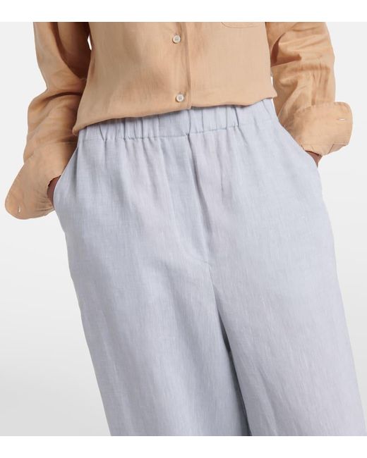 Pantaloni A Gamba Larga Valerio di Loro Piana in Blue