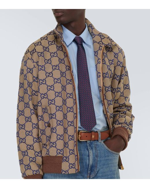 Cravate Horsebit en jacquard de soie Gucci pour homme en coloris Purple
