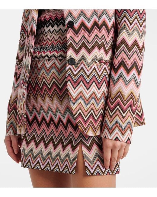 Missoni Pink Blazer Aus Haekelstrick