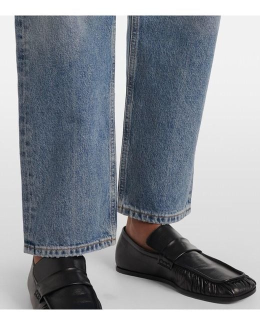 Agolde Blue 90S Mid-Rise Straight Jeans