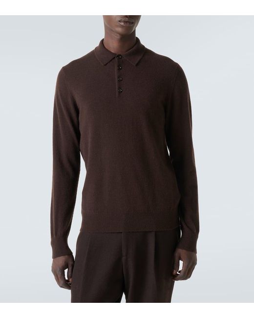 Allude Polopullover Aus Kaschmir in Brown für Herren