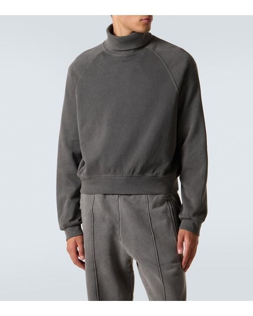 Our Legacy Gray Scholar Cotton Jersey Turtleneck Sweater for men
