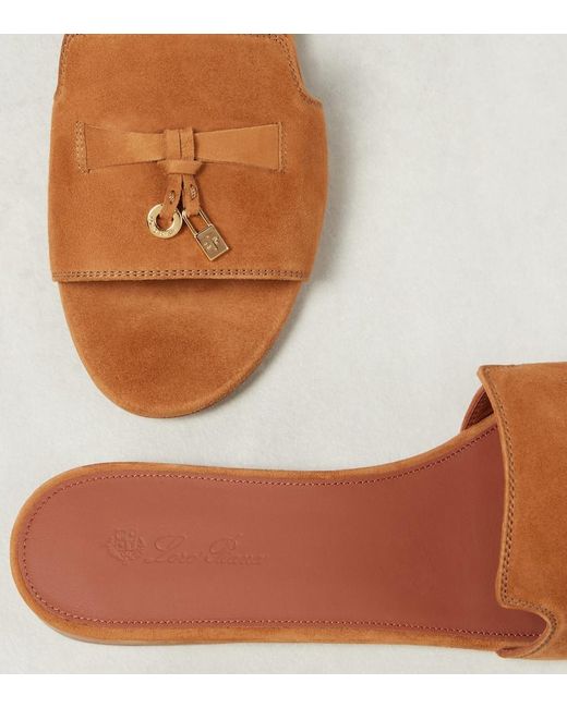 Summer Charms Sandals in Red-Orange Suede Maroon Lambskin