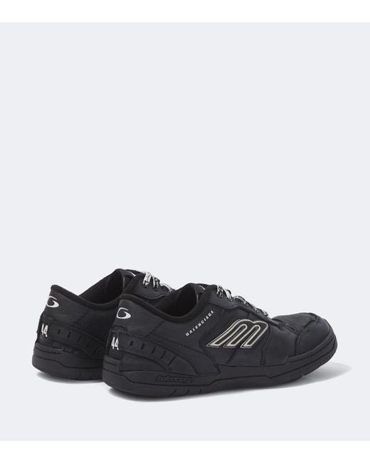 Balenciaga Black Hamptons Leather Sneakers for men