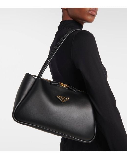 Prada Black Medium Leather Darling Shoulder Bag