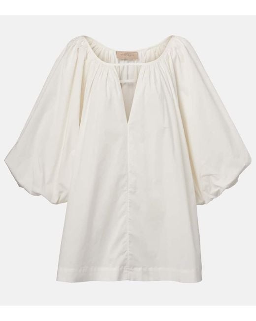 Adriana Degreas White Minikleid Aus Einem Baumwollgemisch