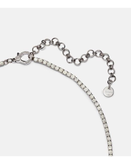 SHAY Metallic Thread 18Kt Choker With Diamonds