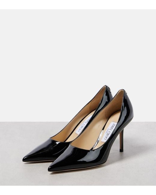 Jimmy Choo Black Love 85 Patent Leather Pumps