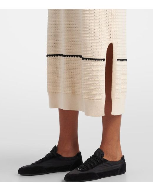 Varley Natural Midikleid Scott Aus Baumwolle