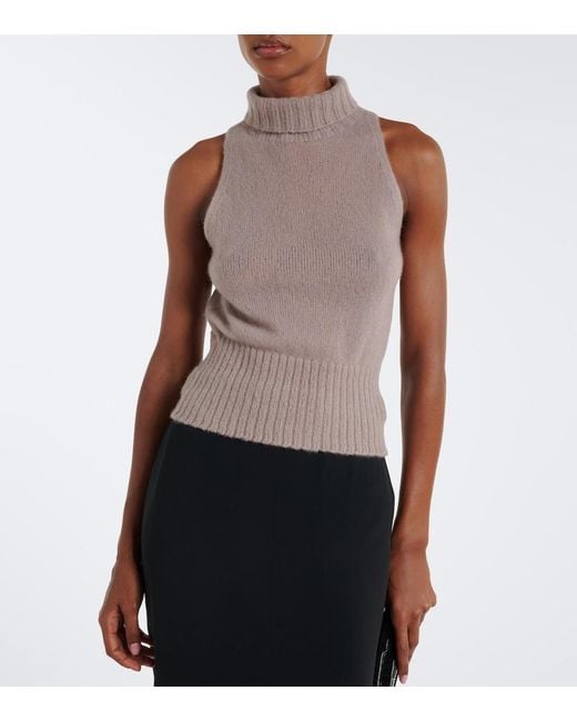 Tom Ford Natural Cashmere And Silk-Blend High-Neck Vest
