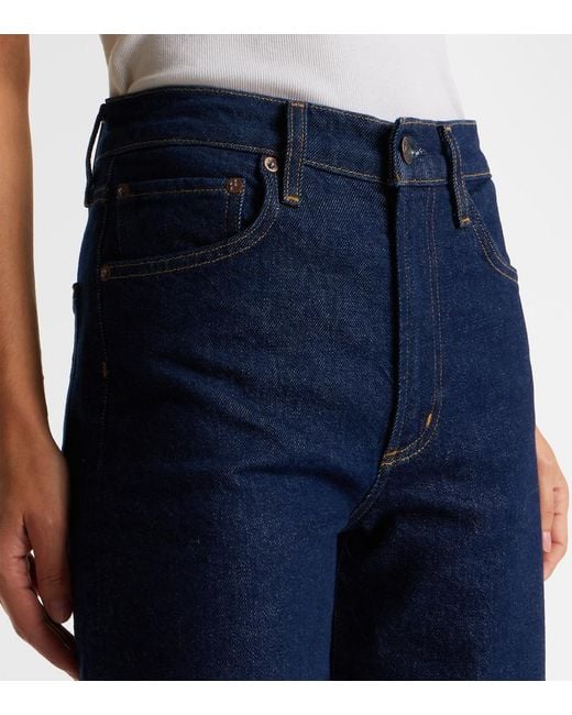 Agolde Blue Harper Mid-Rise Straight Jeans