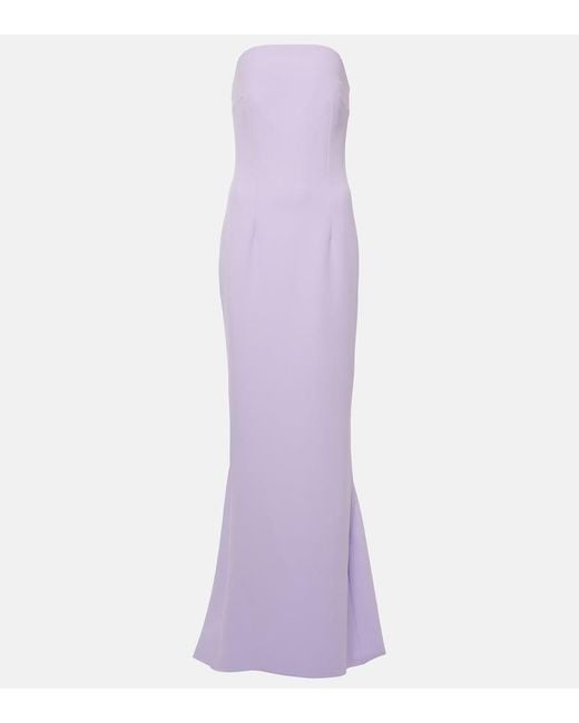 Safiyaa Purple Sofie Crepe Gown