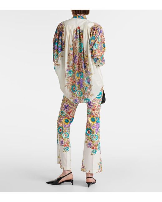 Etro Multicolor Bedruckte Bluse aus Baumwolle