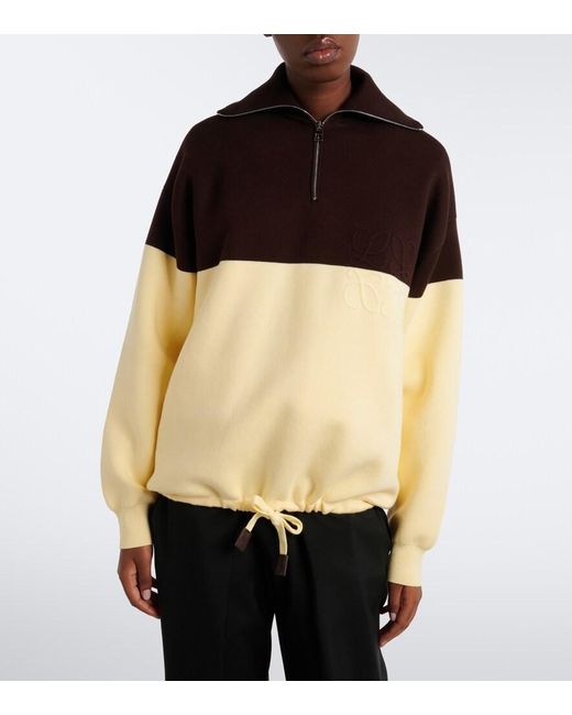 Loewe Multicolor Anagram Cotton-Blend Half-Zip Sweater