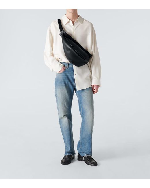 The Row Messenger Bag Slouchy Banana Large Aus Leder in Black für Herren