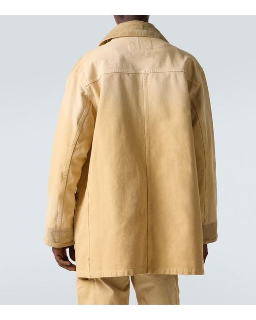 Wales Bonner Natural Sierra Corduroy-Trimmed Canvas Jacket for men